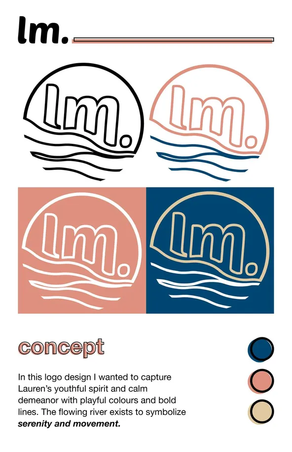 Four colour versions of the lm. logo concept